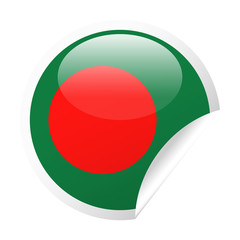 Bangladesh Flag Vector Round Corner Paper Icon