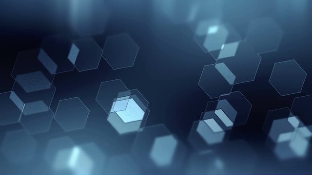 Technological Abstract Hexagonal Movable Background - Animated 4K UHD video loop