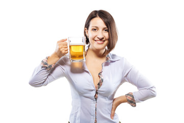 girl with beer glass