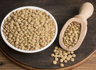 raw lentils, Lens culinaris