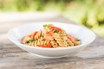 Fusilli con salmone e pomodoro, Pasta Italiana
