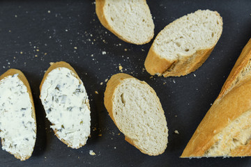 baguette buttered with spices