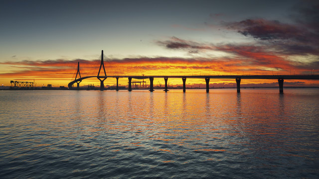 1812 Constitution Bridge at Dawn Cadiz Spain