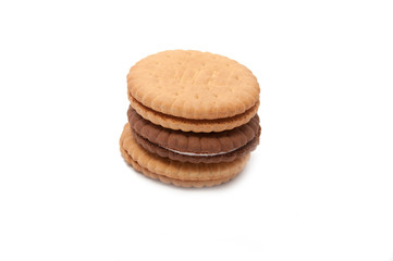 cookies isolated on the white. tasty delicious.