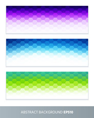 Fototapeta premium Polygon background with a pattern of hexagons. Set banners.