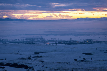 Winter snow nature sunset landscape