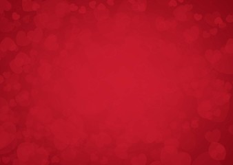 Happy Valentine's day card hearts vector background