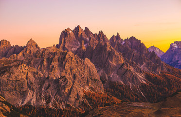 Italian Dolomites sunset