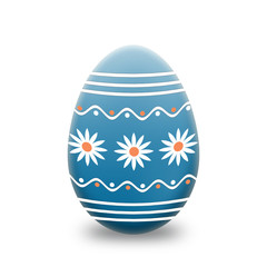 Happy Easter card concept. Easter egg illustration isolated on white background. 