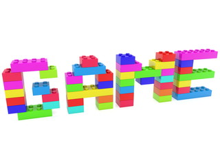 Game concept built from toy bricks