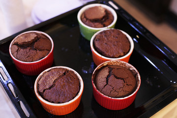 Fondant. Chocolate Cake.