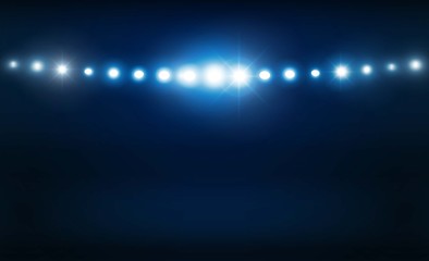 Bright stadium lights vector design. Vector illumination