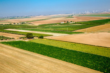 La campagna del Tavoliere di Puglia vista dall'alto