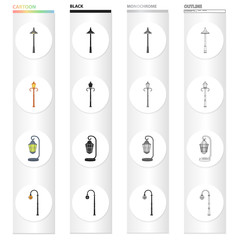 Electrical, appliance, chuck, and other web icon in cartoon style.Lantern, street, lighting, icons in set collection. © pandavector