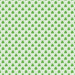 st patricks day clovers seamless pattern vector illustration