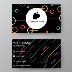 Vector business card template. Visiting card for business and personal use. Modern presentation card with company logo. Vector illustration design.