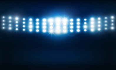 Bright stadium lights vector design. Vector illumination