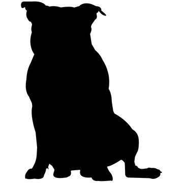 recommend clip art: Staffordshire Bull Terrier Dog Silhouette Vector Graphics