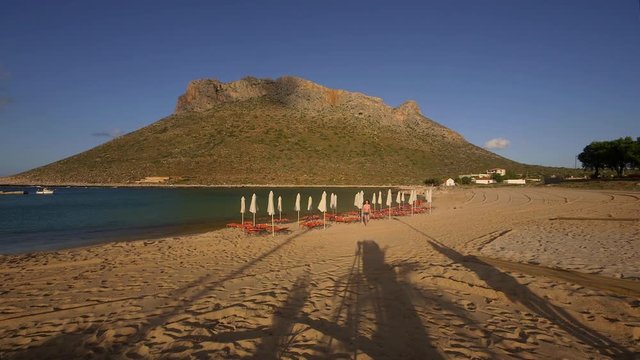 Teenager In Pink Bikini On Beach; Falasarna To Stavros; Stavros, Crete, Greece