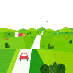 Green summer landscape