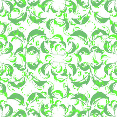 Colorful Modern Leaves Collage Pattern