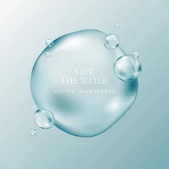 Foto op Plexiglas transparent water droplets © LHG