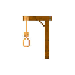 Pixel gallows for games and web sites