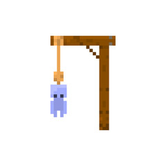 Pixel gallows for games and web sites