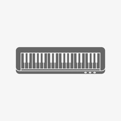 midi keyboard vector icon