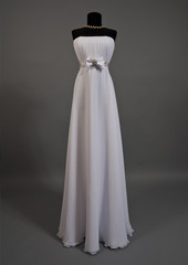 White Wedding dress on a mannequin