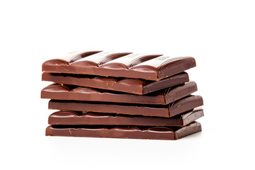 chocolate bar isolated on white background
