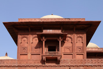 Upper portion of Birbal Palace at Fatehpur Sikri complex 