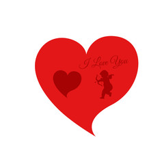 Valentines heart. Decorative heart background with lot of valentines hearts. Vector illustration.