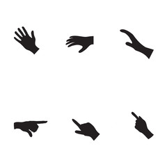 vector file of hand silhouettes