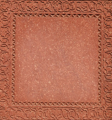Intricate design on the walls of Birbal Palace, Fatehpur Sikri, India