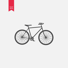 Bicycle. Bike icon vector. Cycling concept. Sign for bicycle path Isolated on white background. Trendy Flat style for graphic design, logo, Web site, social media, UI, mobile app, EPS10