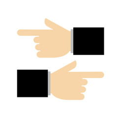 Pointing hand. Vector illustration