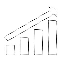 Growing graph Icon. Vector illustration