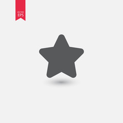 Star icon vector, Favorite, Best Rating, Award symbol isolated on white background. Trendy Flat style for graphic design, Web site, UI. EPS10