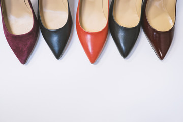 women shoes with copy space