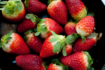 Fresas apetitosas y deliciosas 
