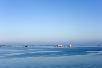 Bucht von Morlaix, Finistere, Bretagne, Frankreich, Europa