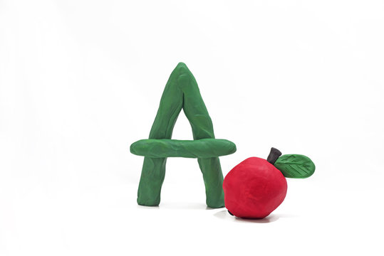 Letters Made From Play Clay With Some Visualizations.