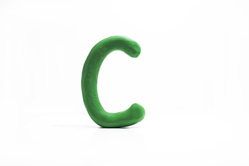 Latin Alphabet made from Play Clay.