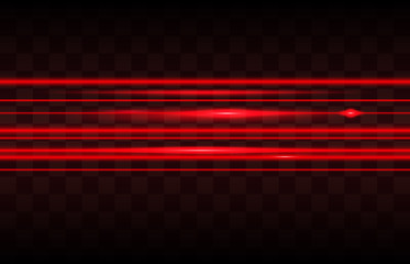 Abstract red laser beams. Isolated on transparent black background. Vector illustration, eps 10