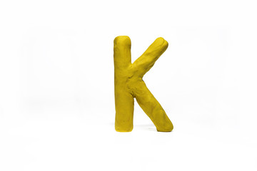 Latin Alphabet made from Play Clay.