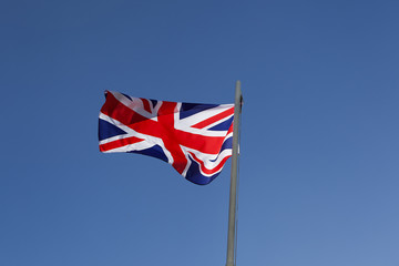 UK flag on a flagpole