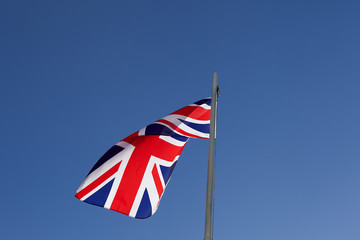 UK flag on a flagpole