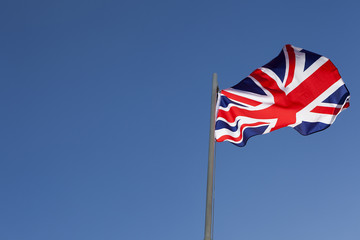 UK flag on a flagpole