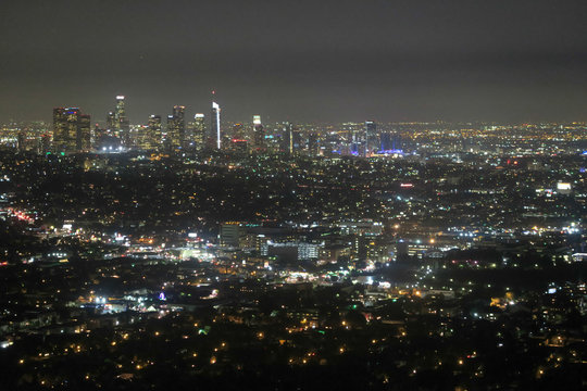 City Skyline Night LA